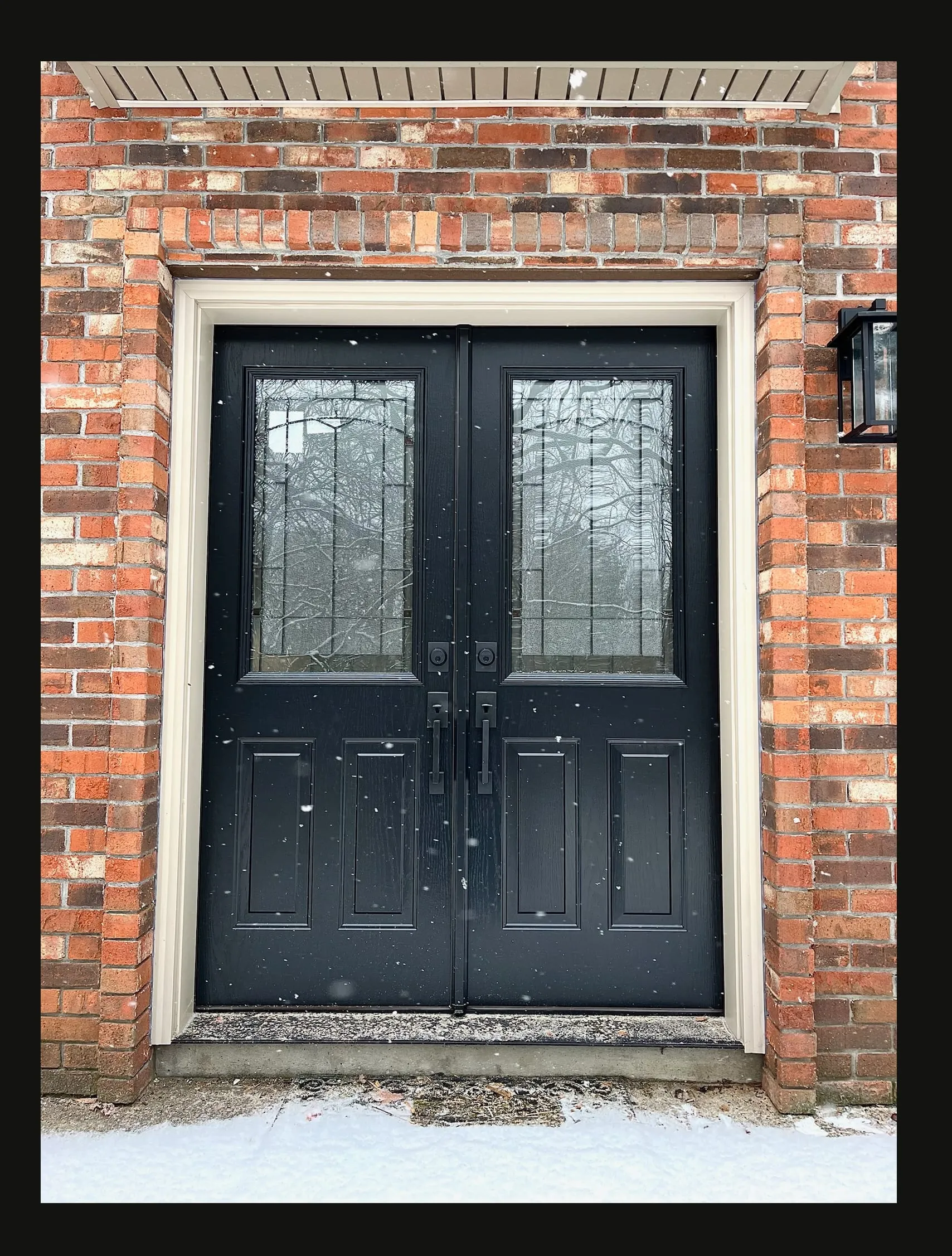 French style entry door in black, Traverse City, MI