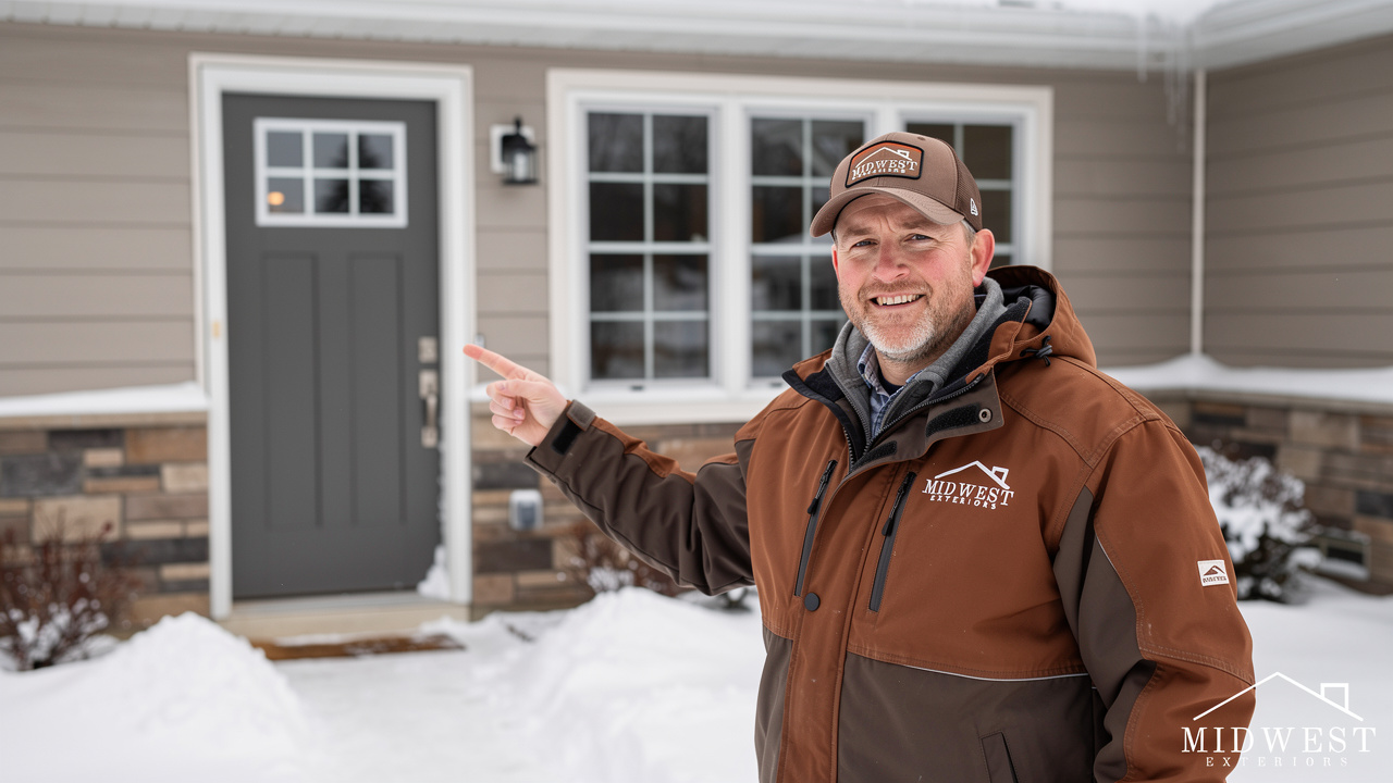 Experienced contractor evaluating home exterior for upgrades